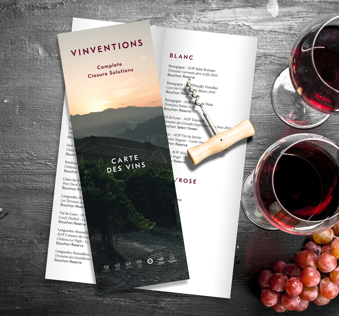 Vinventions - carte des vins